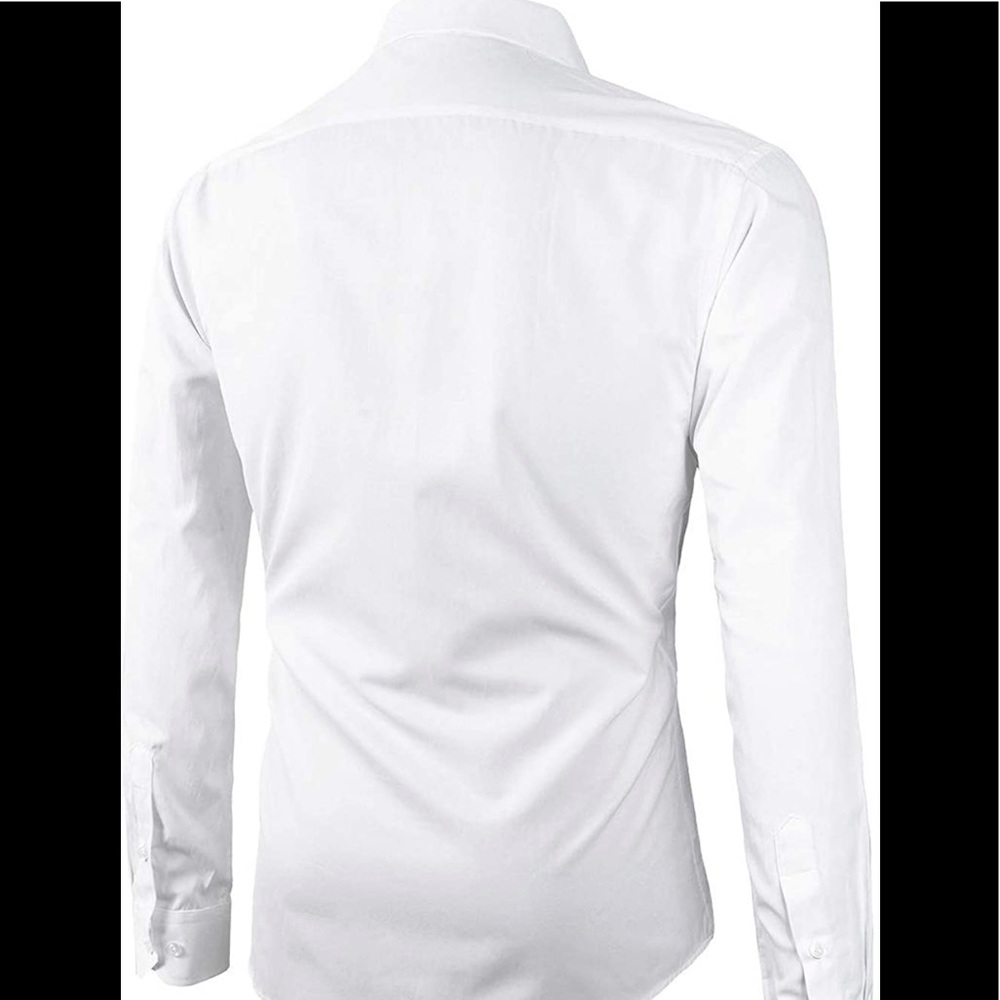 BRAND NEW STYLISH MENS SLIM FIT COLLAR BUTTON DOWN SHIRT NWT - Picture 2 of 5
